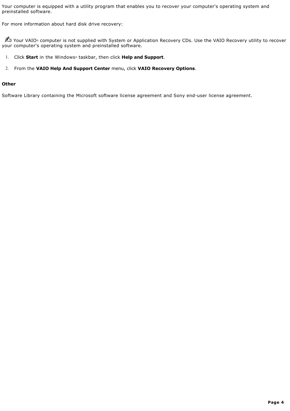 Sony PCV-RS314P User Manual | Page 4 / 161