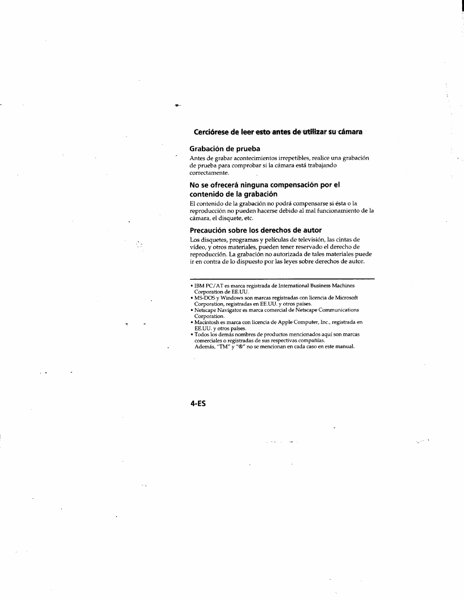 Precaución sobre los derechos de autor | Sony MVC-FD81 User Manual | Page 48 / 86