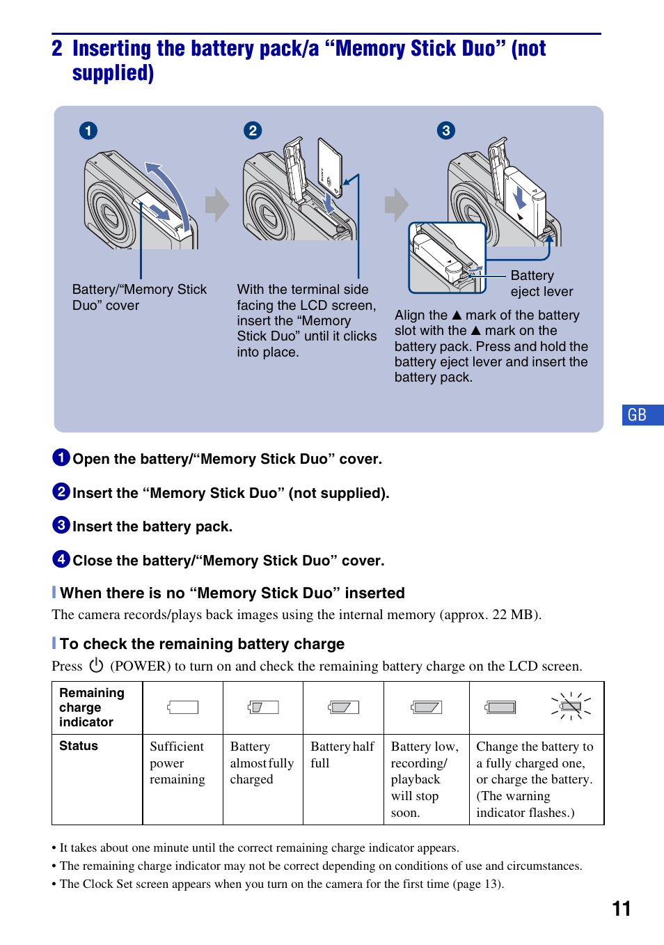 Sony DSC-S780 User Manual | Page 11 / 64