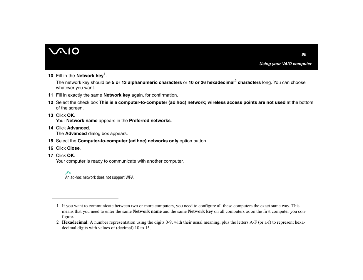 Sony VGN-U750P User Manual | Page 80 / 142