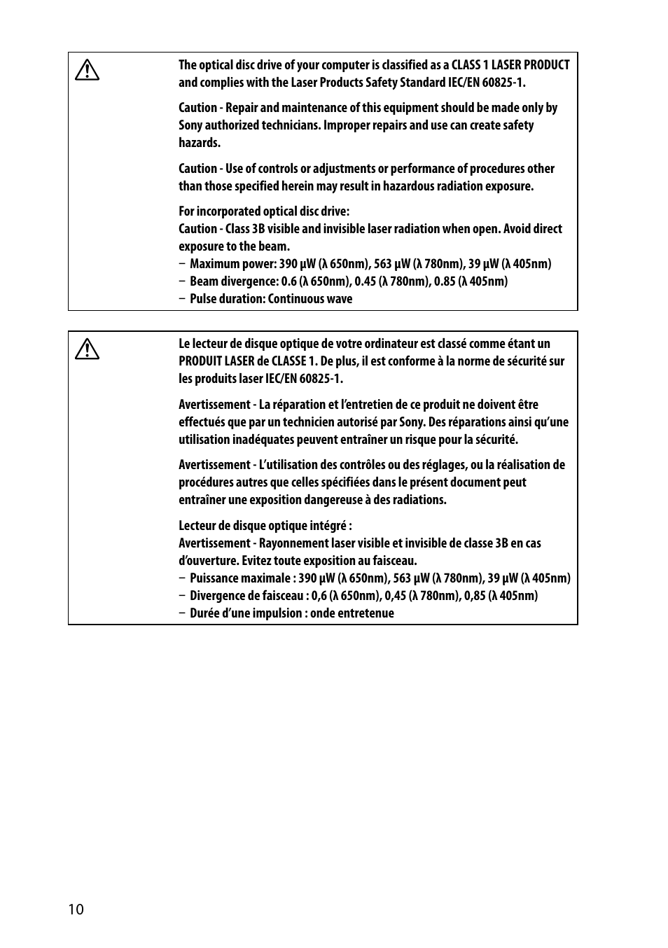 Sony VPCL237FX User Manual | Page 10 / 24