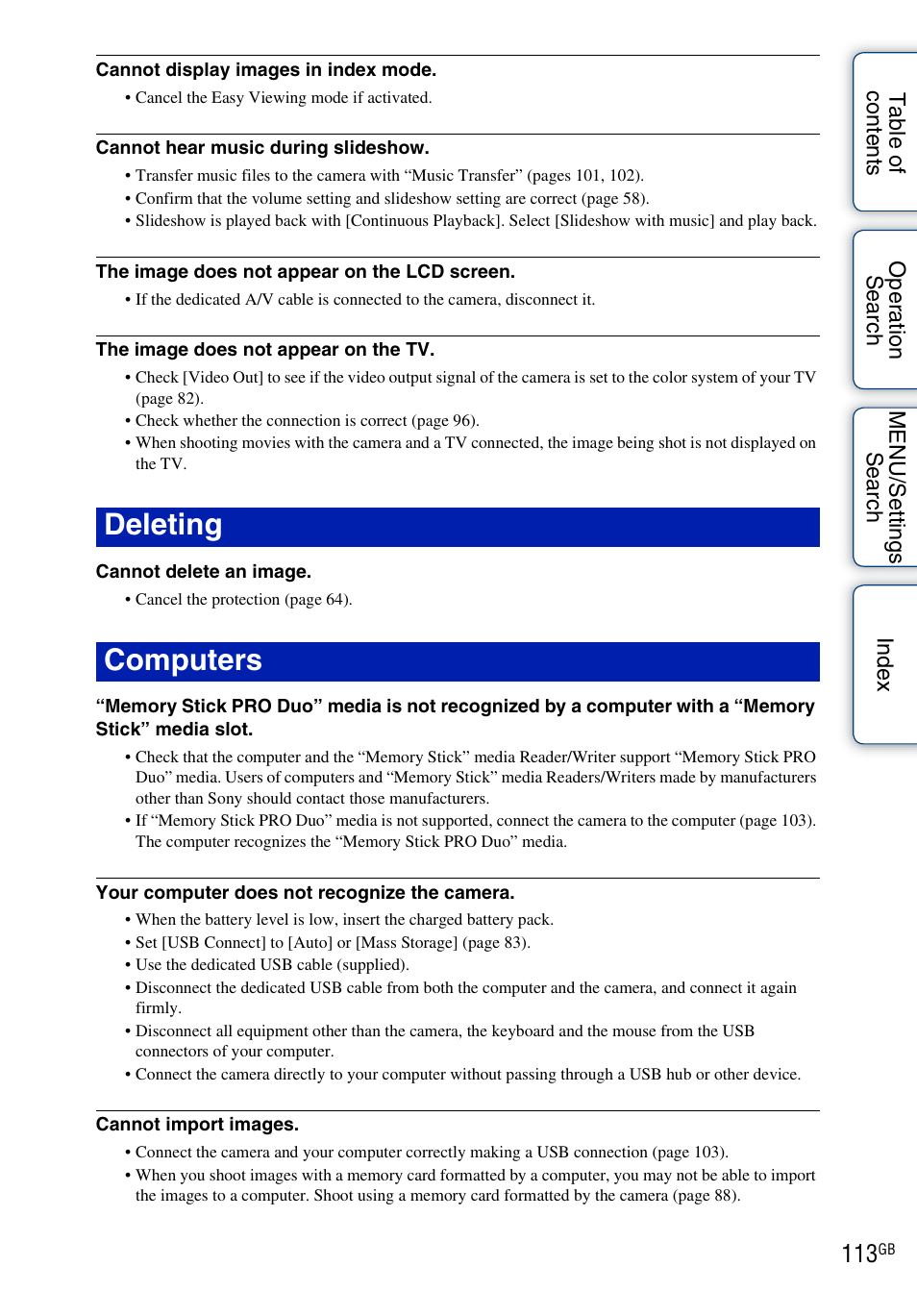 Deleting computers | Sony DSC-W370 User Manual | Page 113 / 128