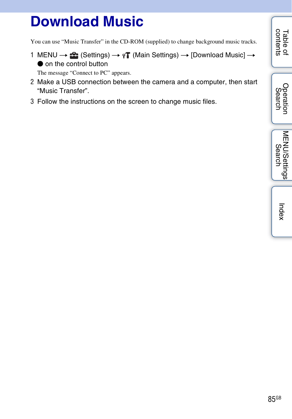 Download music | Sony DSC-W370 User Manual | Page 85 / 128