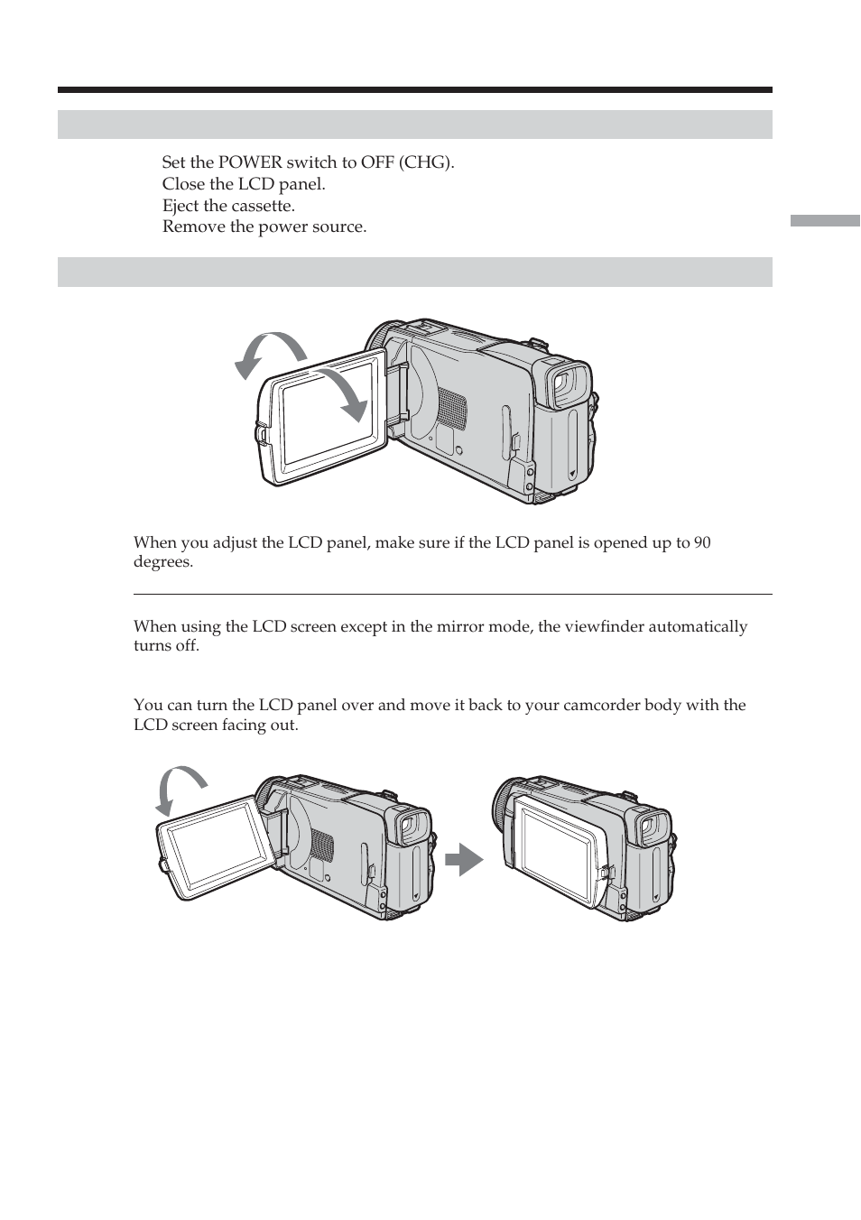 After recording, Adjusting the lcd screen, Recording a picture | Sony DCR-TRV38 User Manual | Page 29 / 212