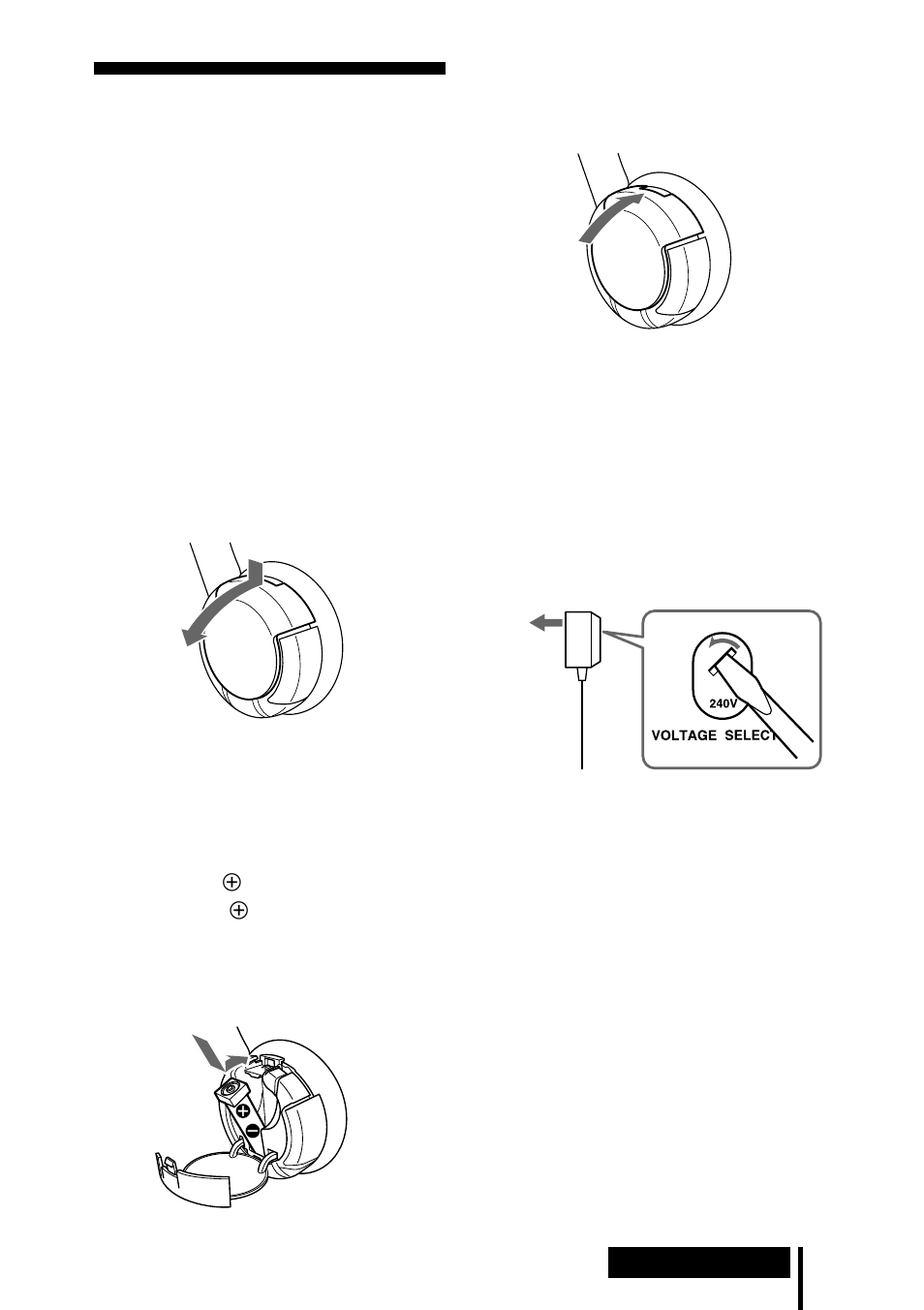 Charging the supplied rechargeable battery, Charging the supplied rechargeable, Battery | Sony MDR-IF240RK User Manual | Page 5 / 44