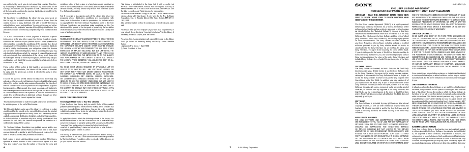 Sony KDL-32BX330 User Manual | Page 2 / 2