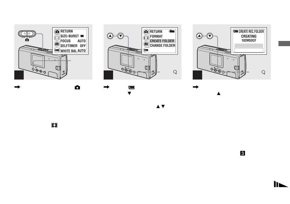 Creating a new folder | Sony DSC-U40 User Manual | Page 25 / 92