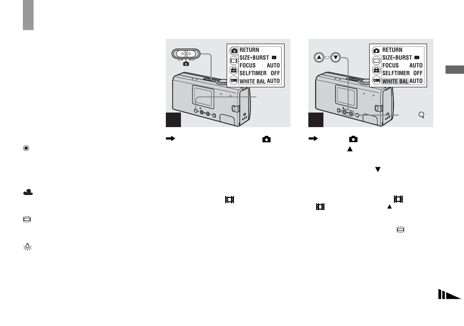 Adjusting color tones — white balance, Adjusting color tones, White balance | Sony DSC-U40 User Manual | Page 33 / 92