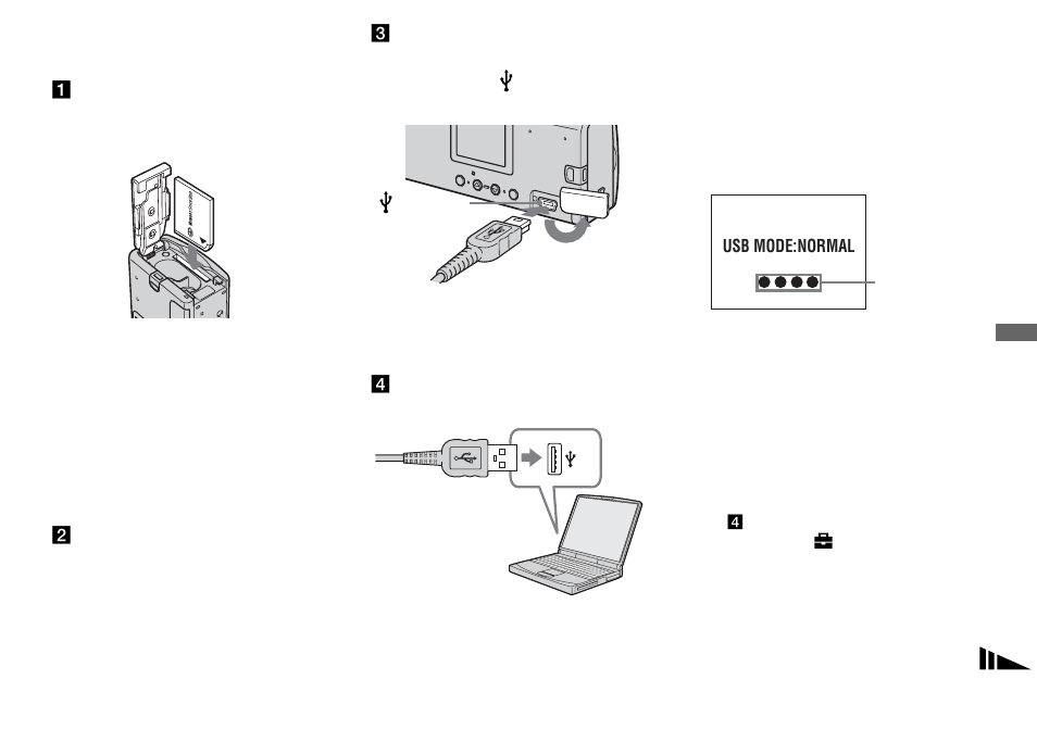 Connecting the camera to your computer, Connecting the camera to, Your computer | Sony DSC-U40 User Manual | Page 57 / 92