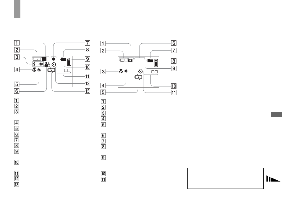 Lcd screen displays, 87 a | Sony DSC-U40 User Manual | Page 87 / 92