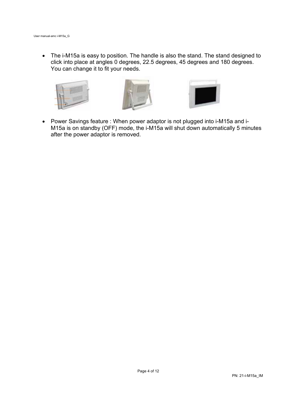 AMC WIFI WIRELESS MONITOR I-M15A User Manual | Page 4 / 12