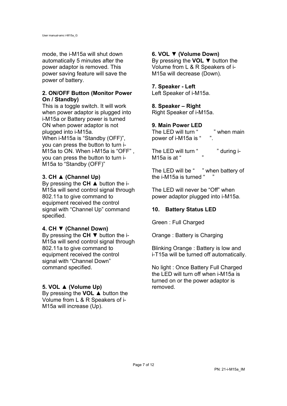 AMC WIFI WIRELESS MONITOR I-M15A User Manual | Page 7 / 12