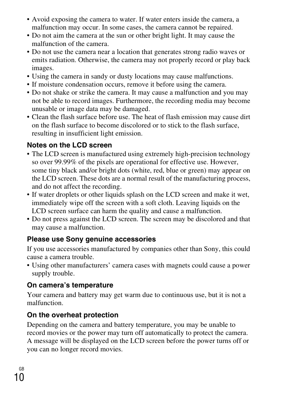 Sony DSC-TX9 User Manual | Page 10 / 68