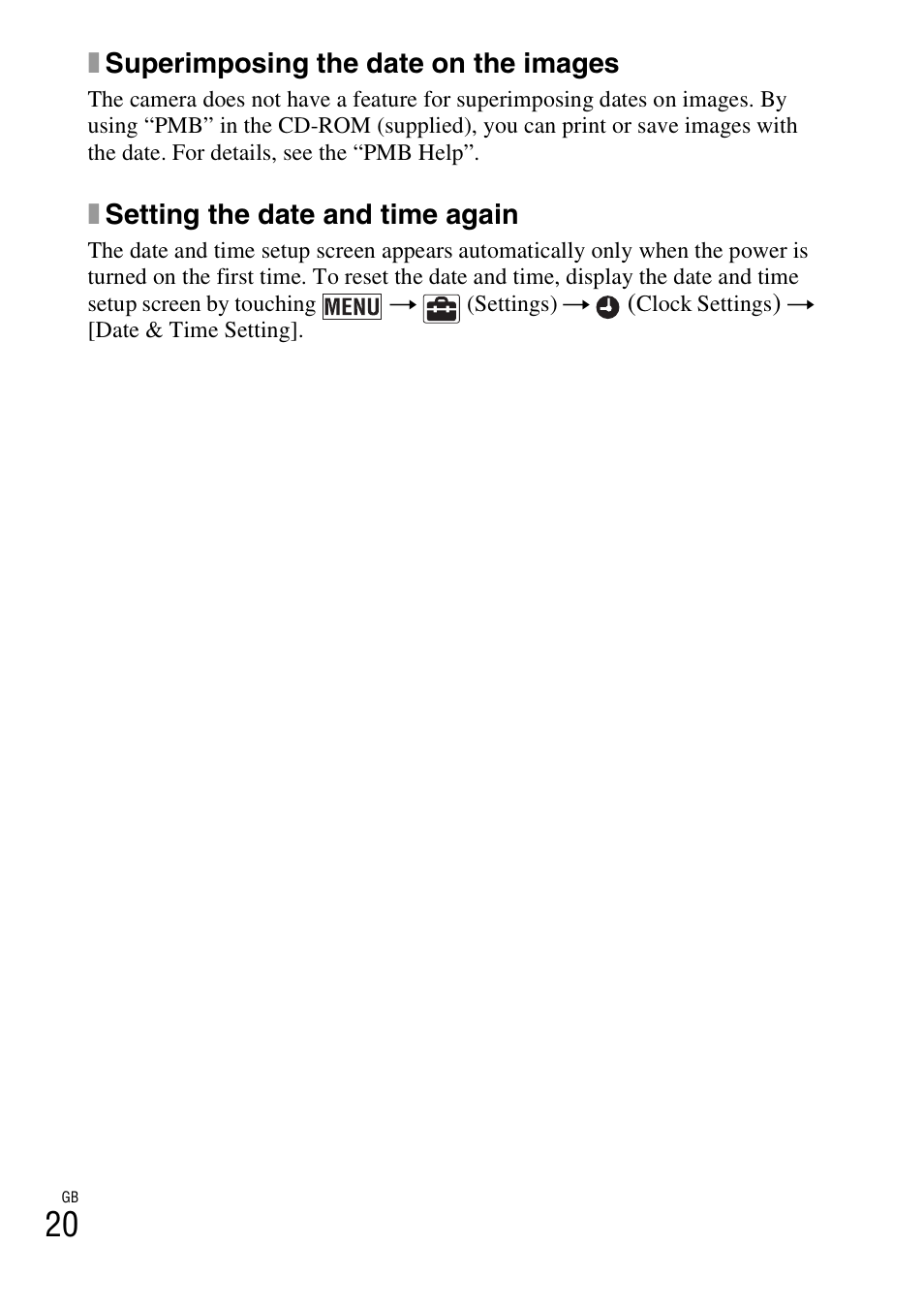 Sony DSC-TX9 User Manual | Page 20 / 68