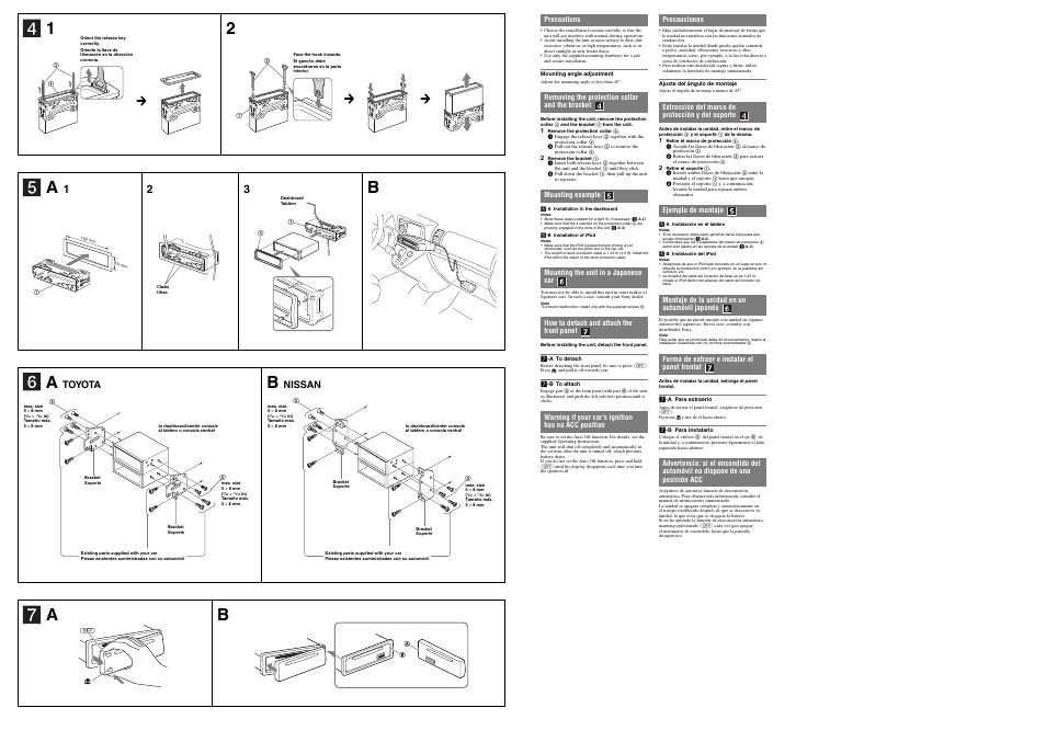 Toyota, Nissan | Sony CDX-GT42IPW User Manual | Page 2 / 2