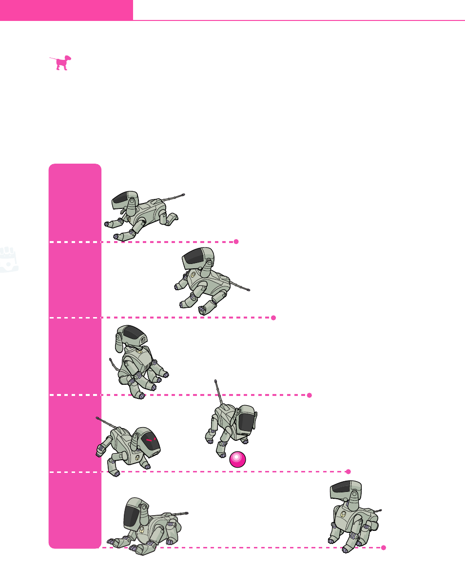 Aibo's stages of development | Sony ERS-111 User Manual | Page 17 / 42