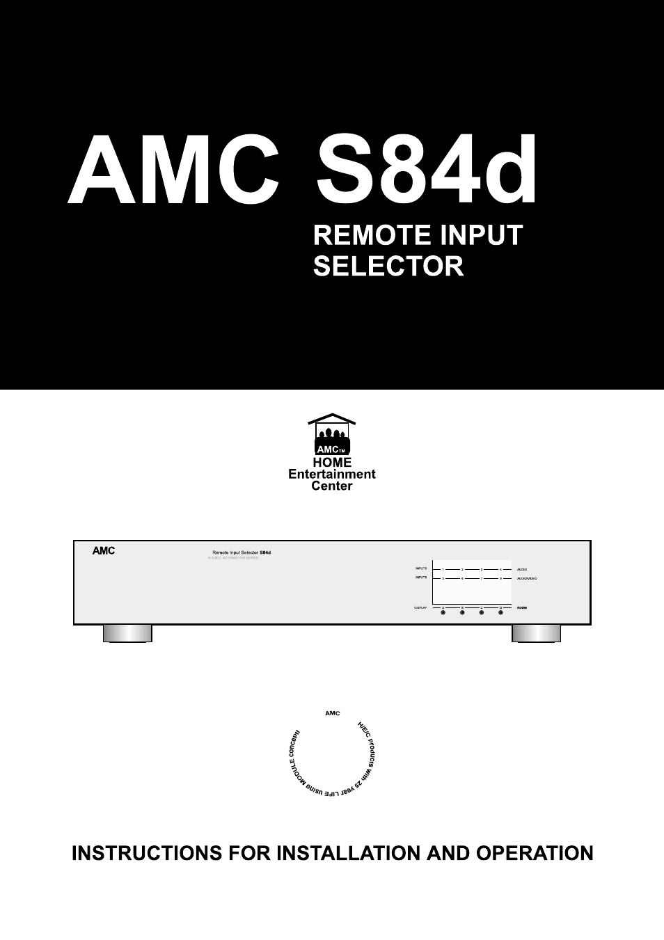 AMC S84d User Manual | 11 pages