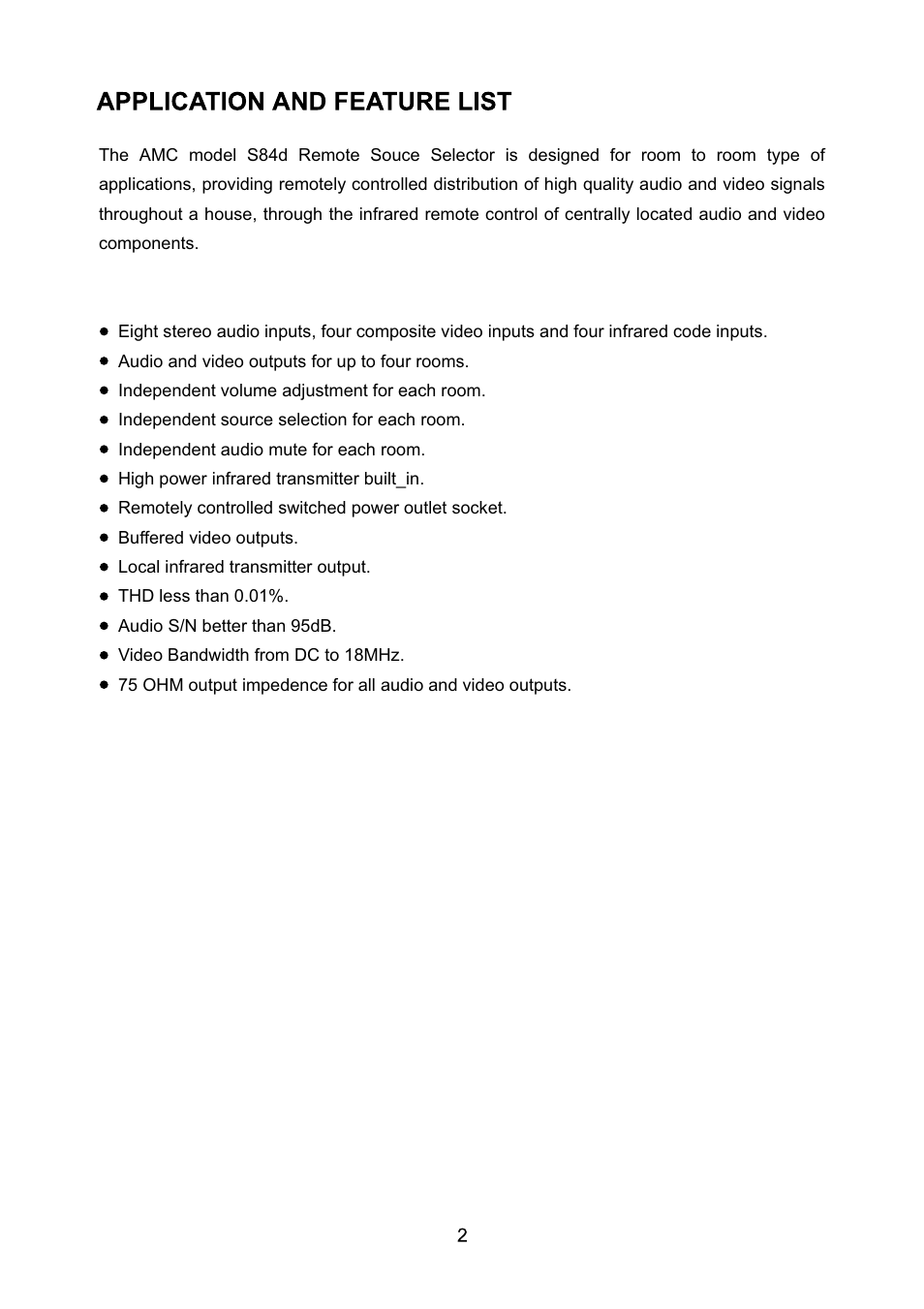 AMC S84d User Manual | Page 3 / 11