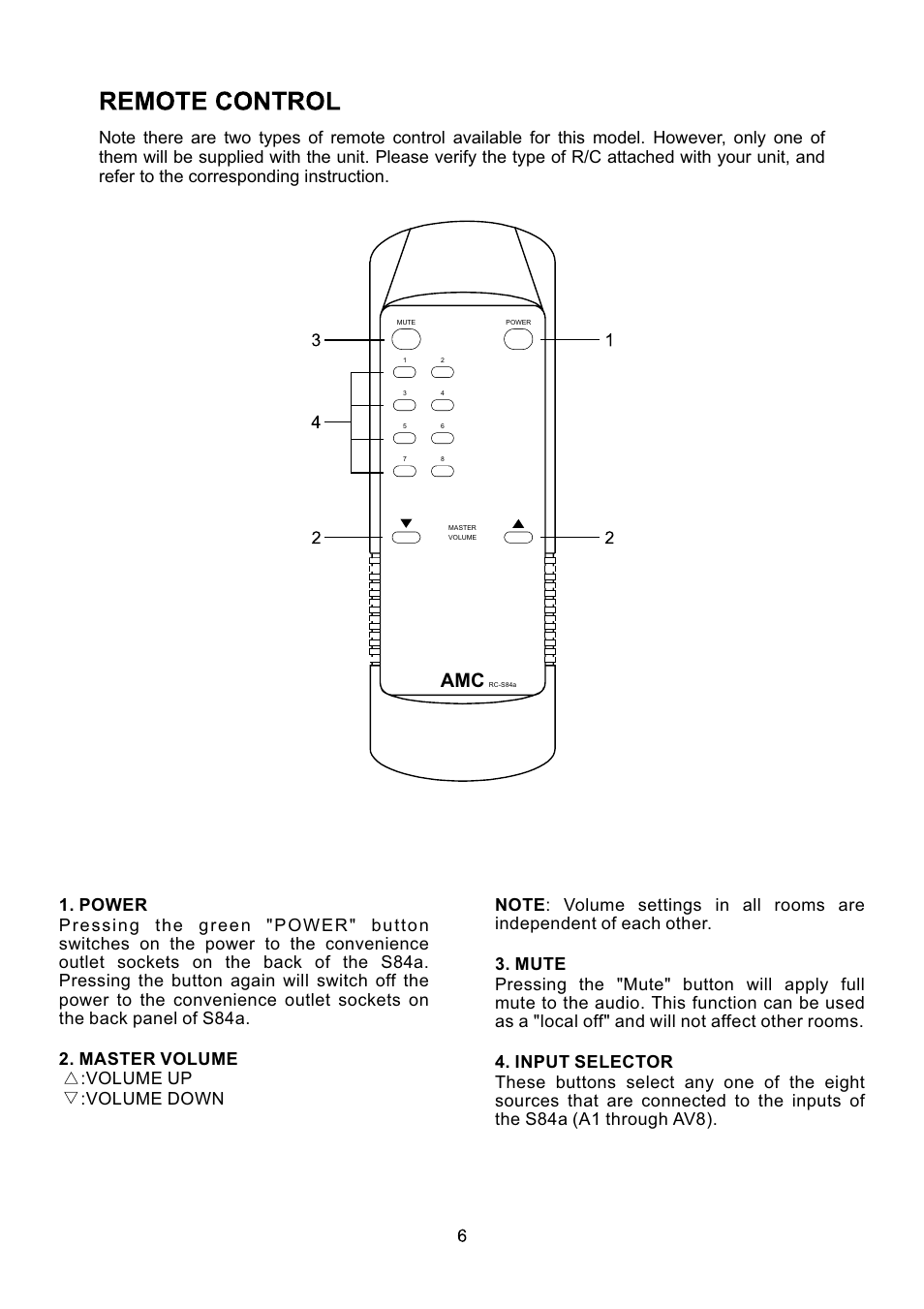 AMC S84d User Manual | Page 7 / 11