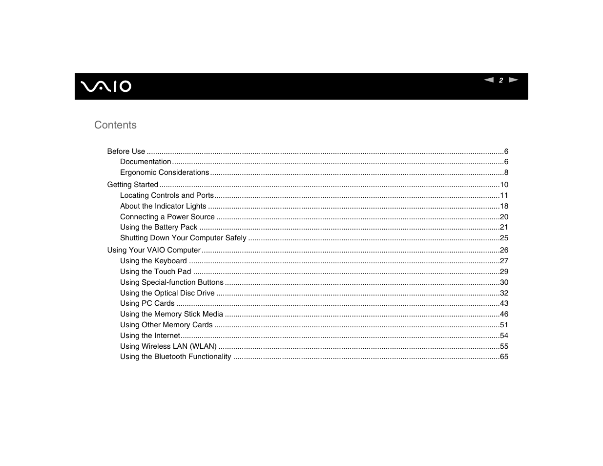 Sony VGN-TXN17P User Manual | Page 2 / 212