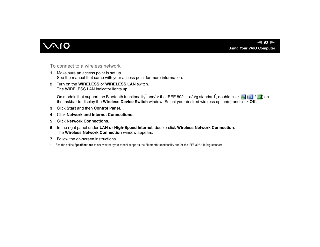 Sony VGN-TXN17P User Manual | Page 63 / 212