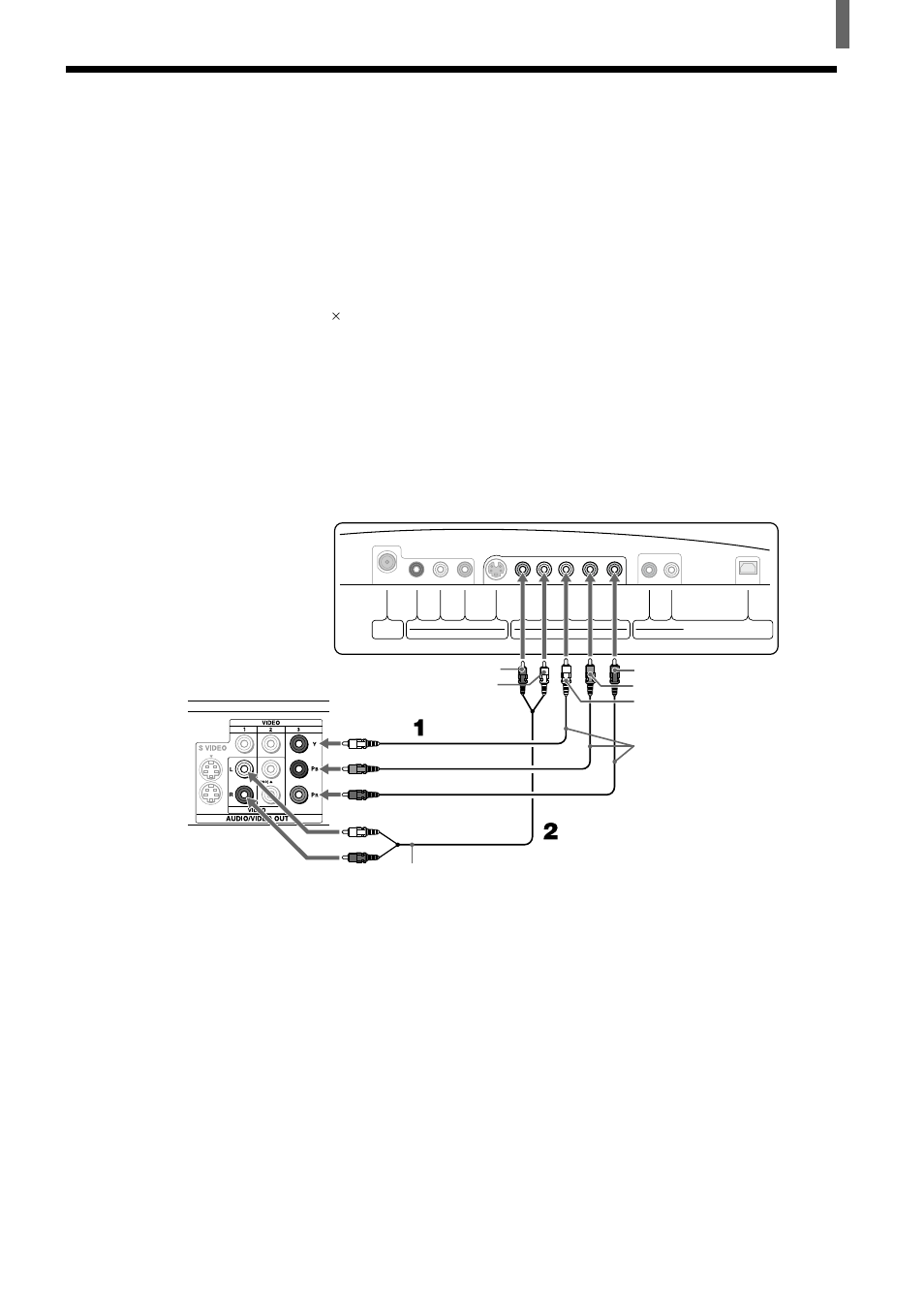Connecting a digital tv receiver, And p, Jacks to the y, p | Jacks on the tv. use the video 3 in connections | Sony KLV-23HR1 User Manual | Page 19 / 56