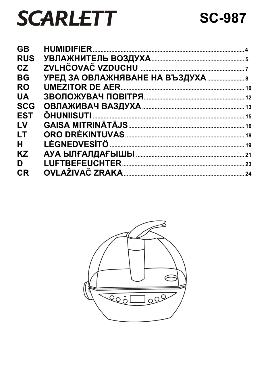 Scarlett SC-987 User Manual | 26 pages