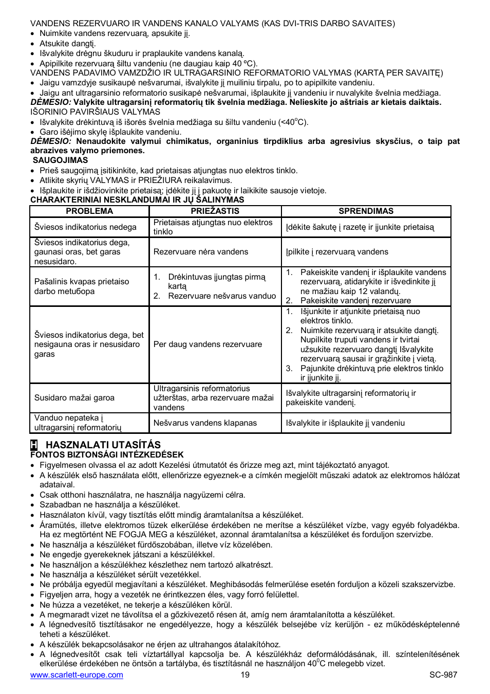 Scarlett SC-987 User Manual | Page 19 / 26