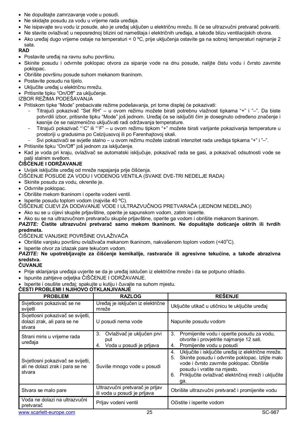 Scarlett SC-987 User Manual | Page 25 / 26