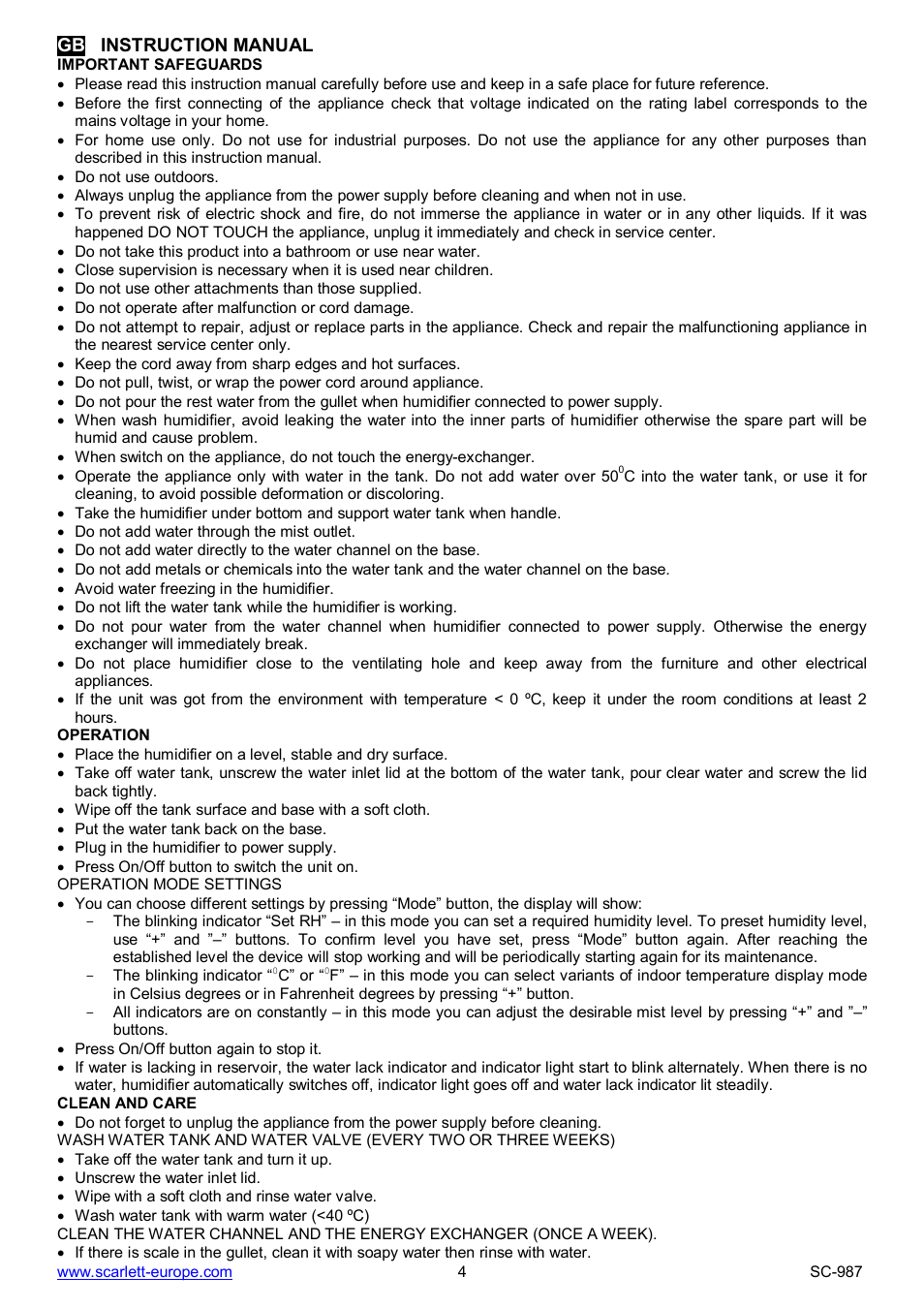 Scarlett SC-987 User Manual | Page 4 / 26