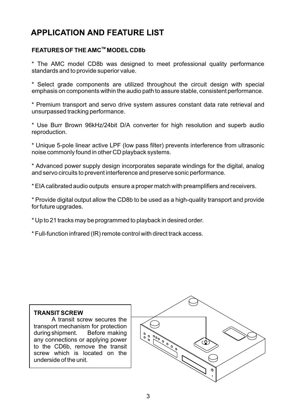 AMC CD8b User Manual | Page 4 / 12