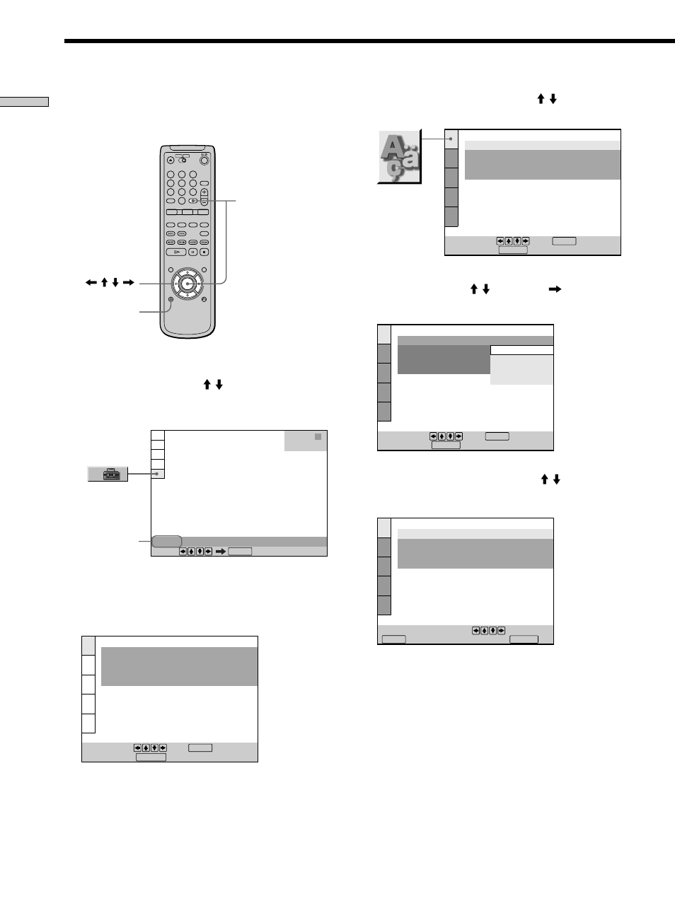 Selecting the language for the on-screen display, Selecting the language for the on-screen, Display 14 | Sony DVP-S560D User Manual | Page 14 / 72