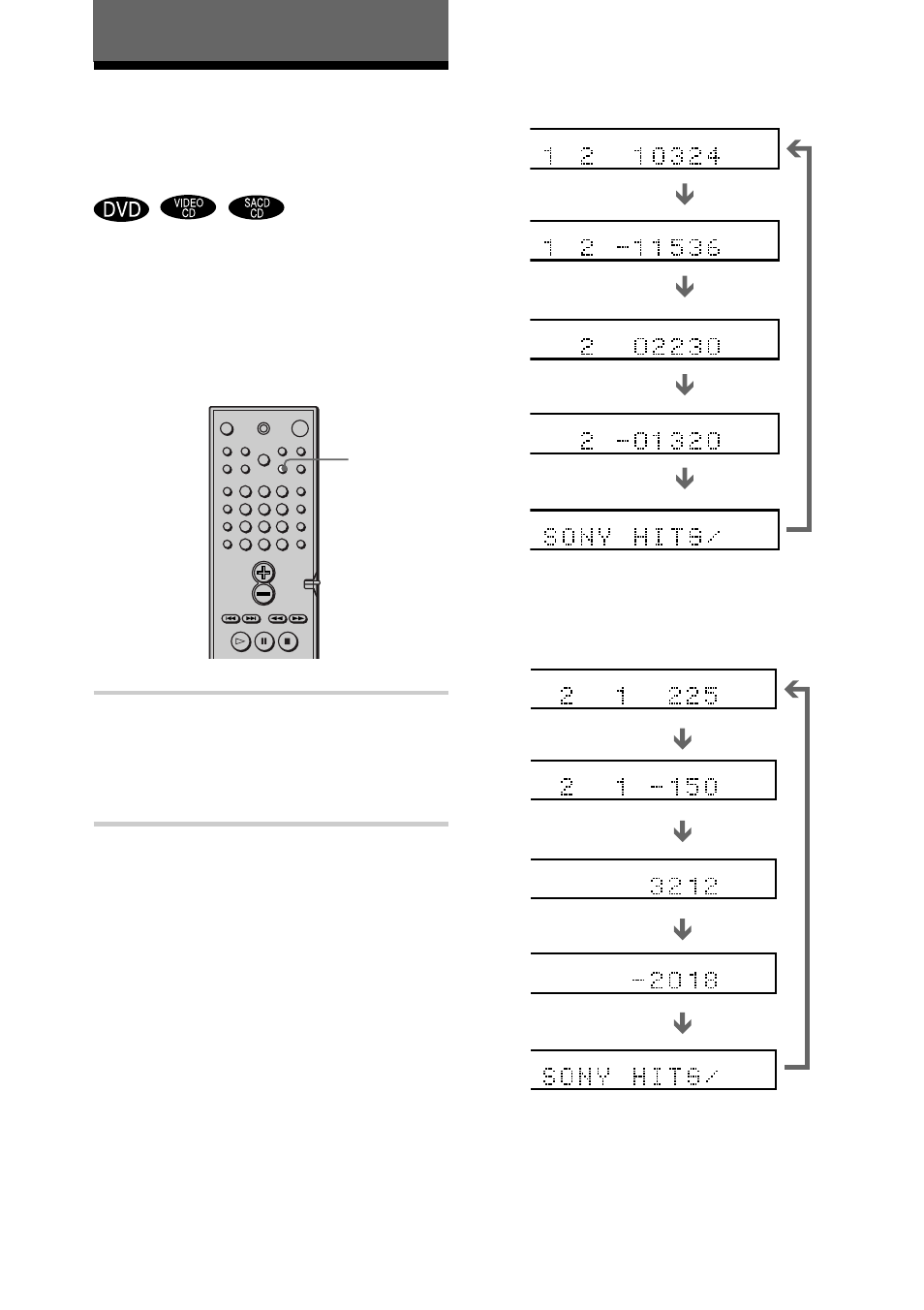 Viewing information about the disc, Press time, Time | Sony DAV-C900 User Manual | Page 44 / 84