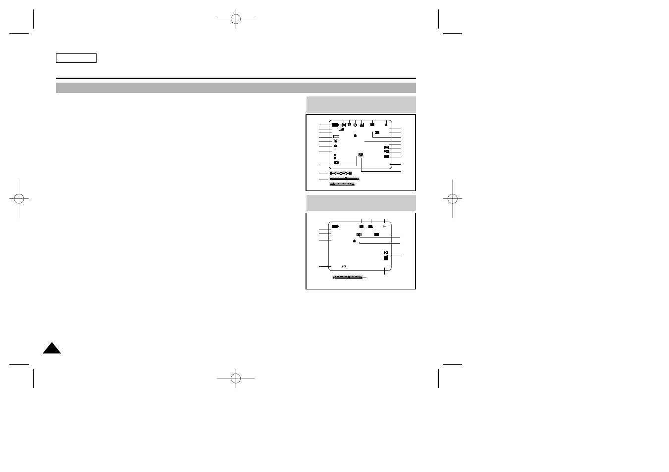 Getting to know your camcorder, Osd (on screen display in camera and player modes), English | Osd in player mode | Samsung SC-D23-XAP User Manual | Page 22 / 108