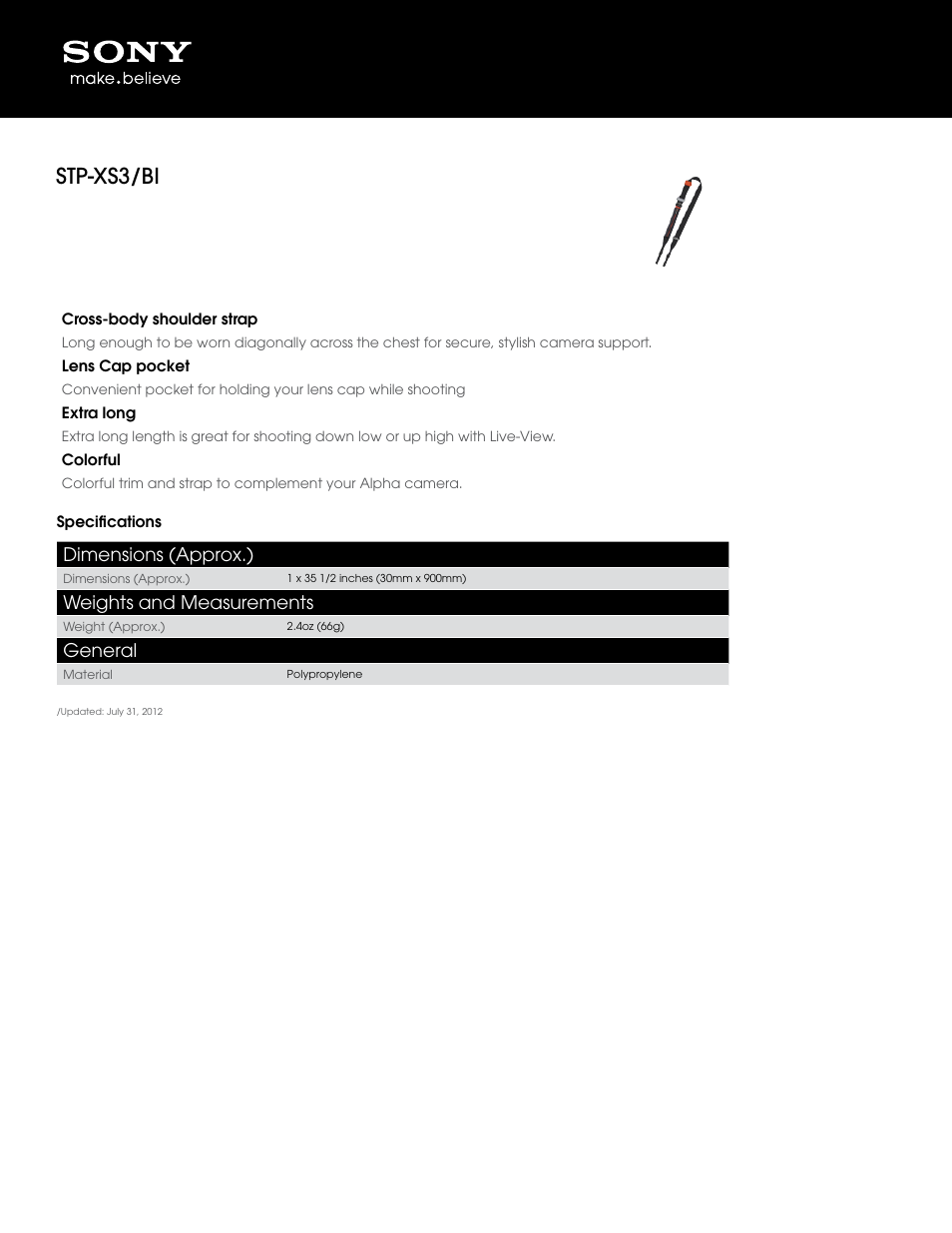 Sony STP-XS3 User Manual | 1 page