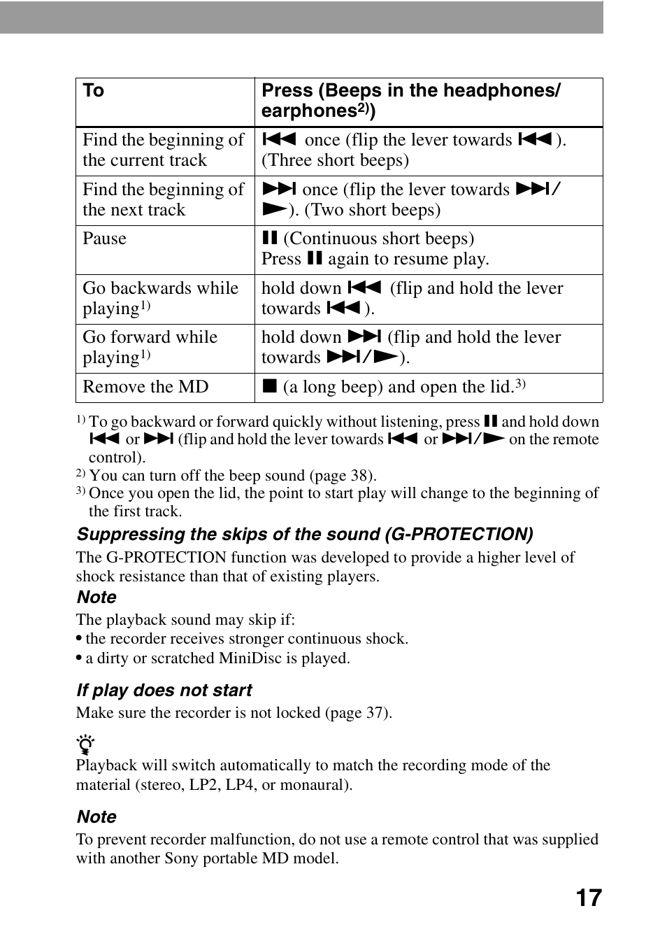 Sony MZ-R701 User Manual | Page 17 / 68