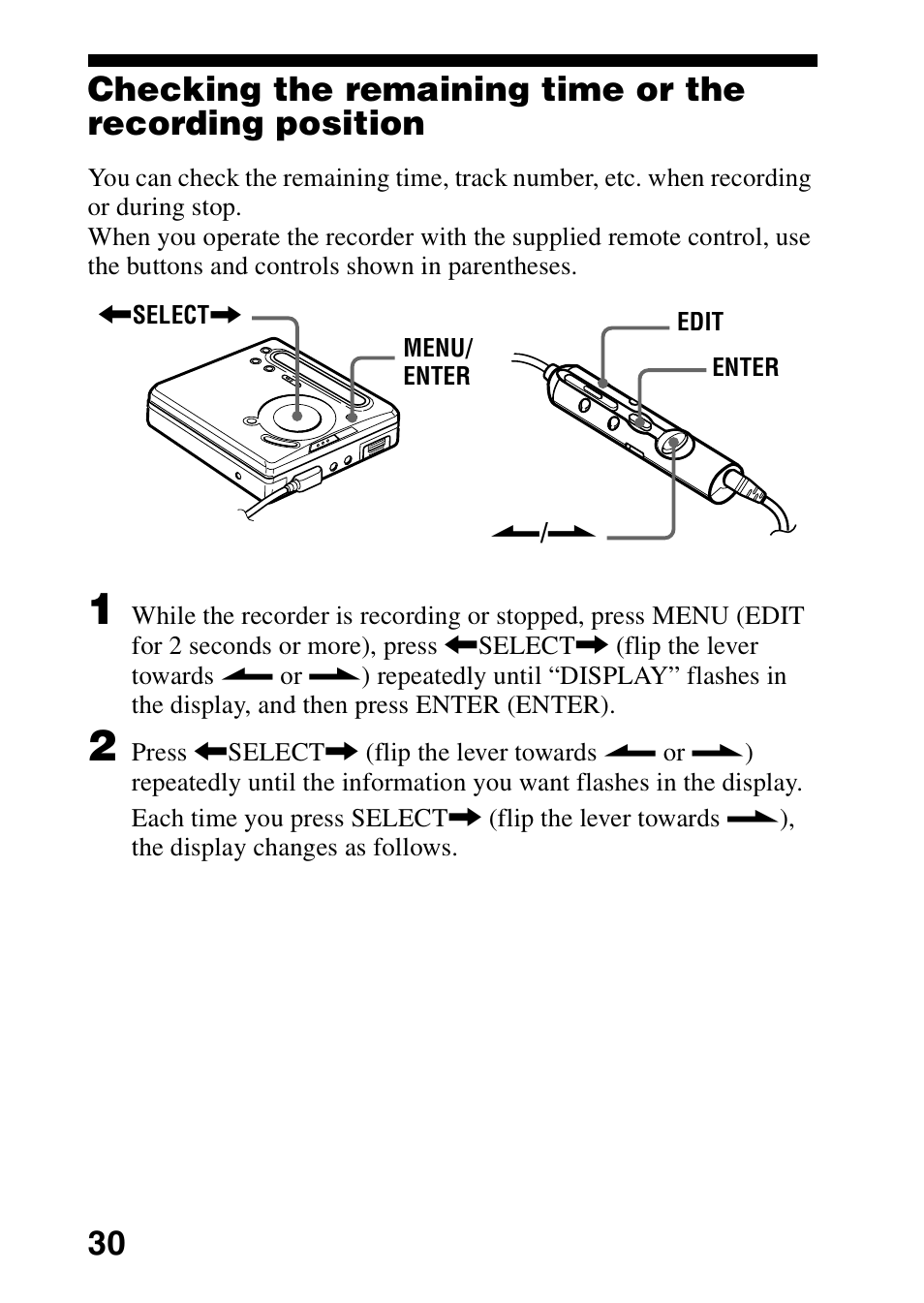 Sony MZ-R701 User Manual | Page 30 / 68