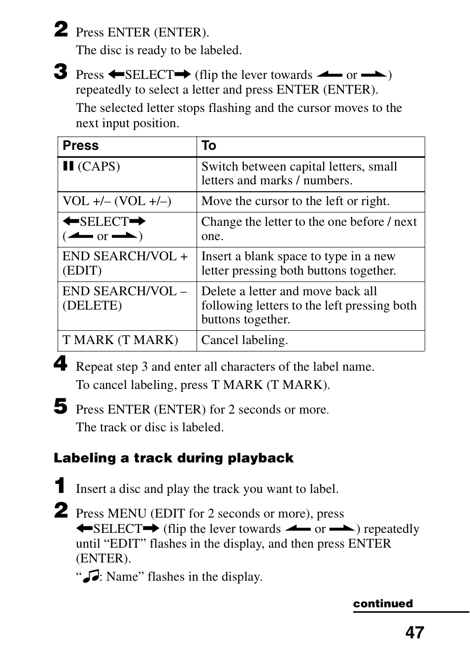 Sony MZ-R701 User Manual | Page 47 / 68