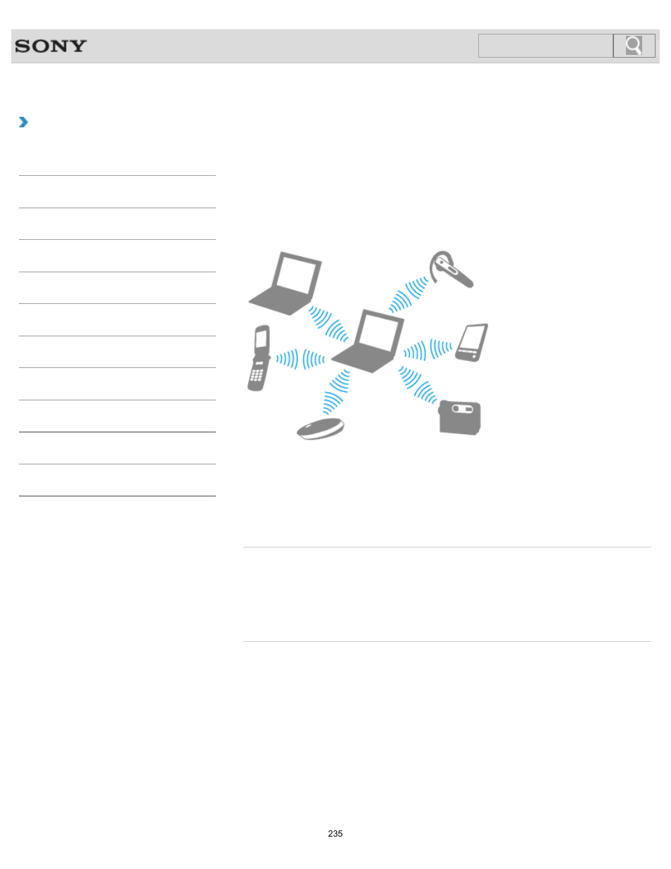 About the bluetooth(r) function, How to use | Sony SVD1121BPXB User Manual | Page 235 / 408