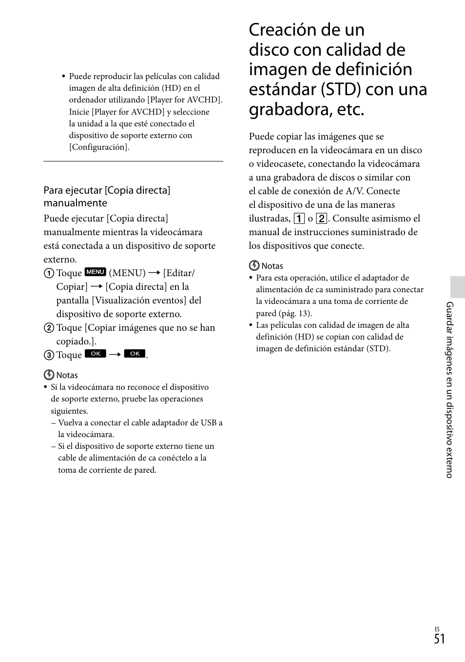 Grabadora, etc | Sony NEX-VG30H User Manual | Page 129 / 155