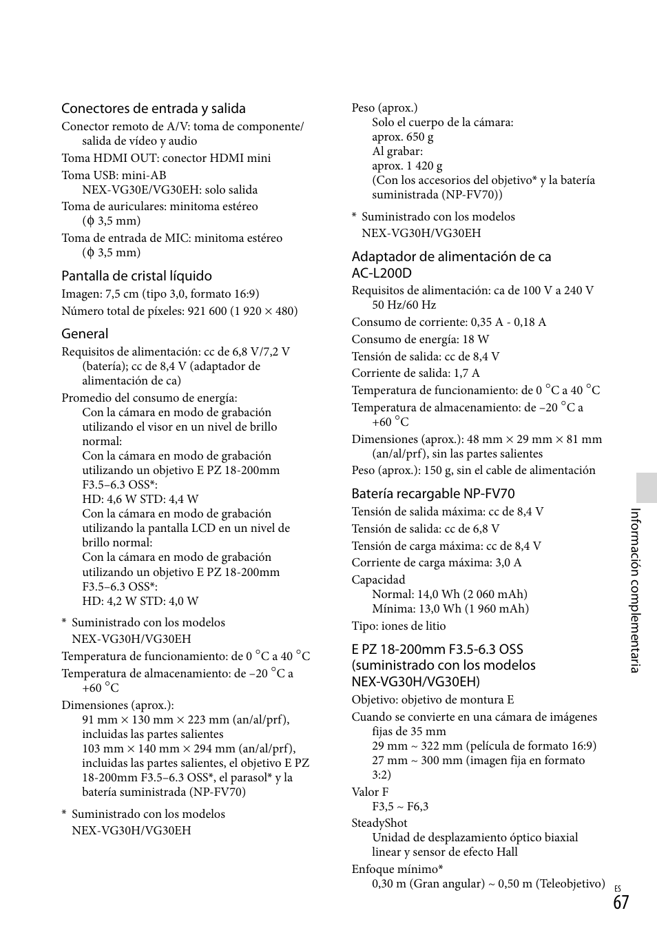 Sony NEX-VG30H User Manual | Page 145 / 155