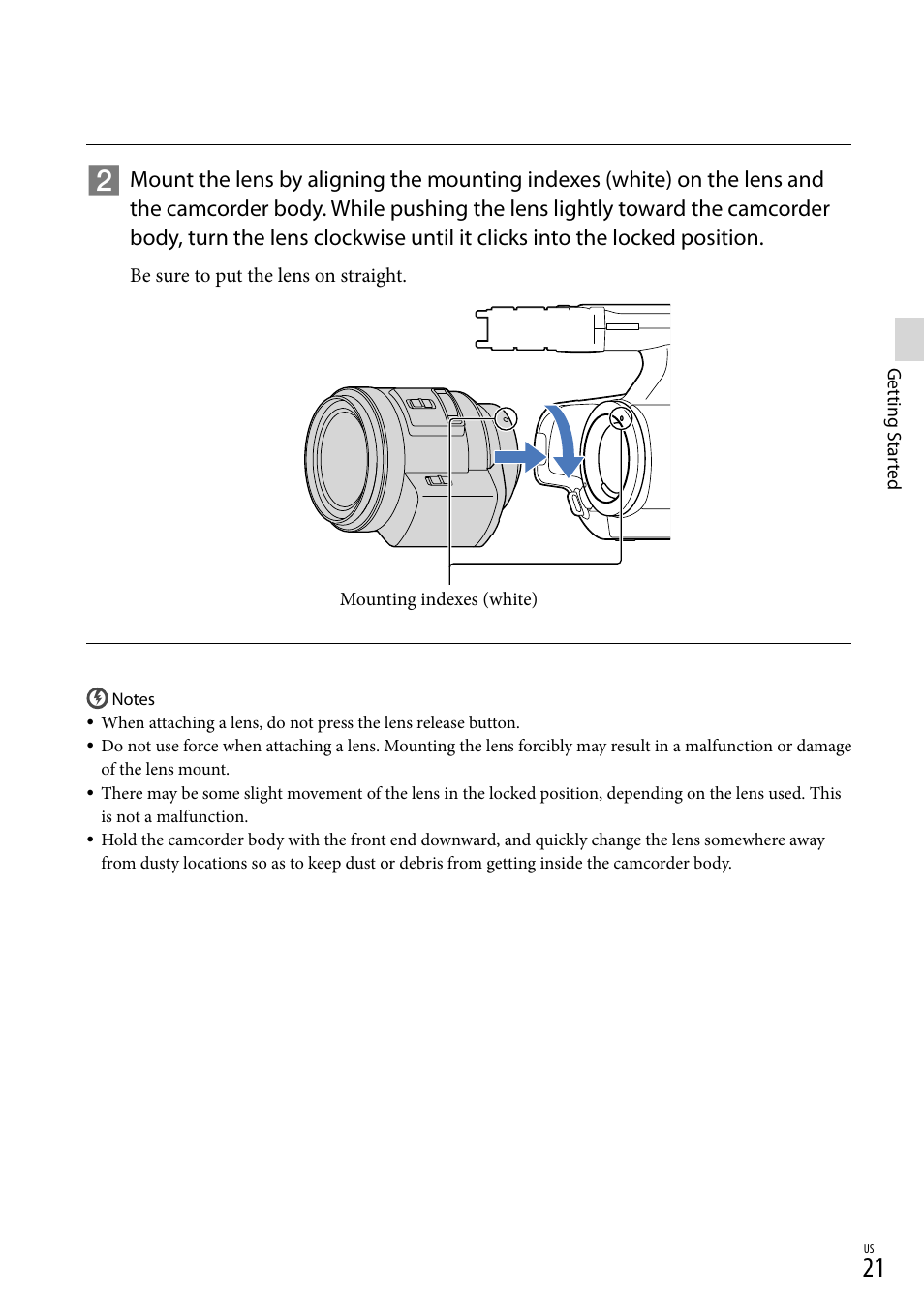 Sony NEX-VG30H User Manual | Page 21 / 155