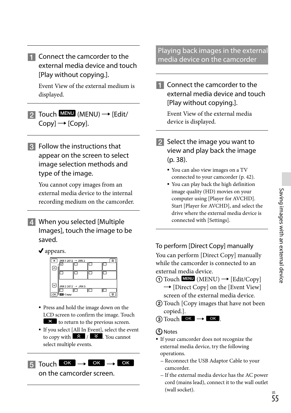 Sony NEX-VG30H User Manual | Page 55 / 155