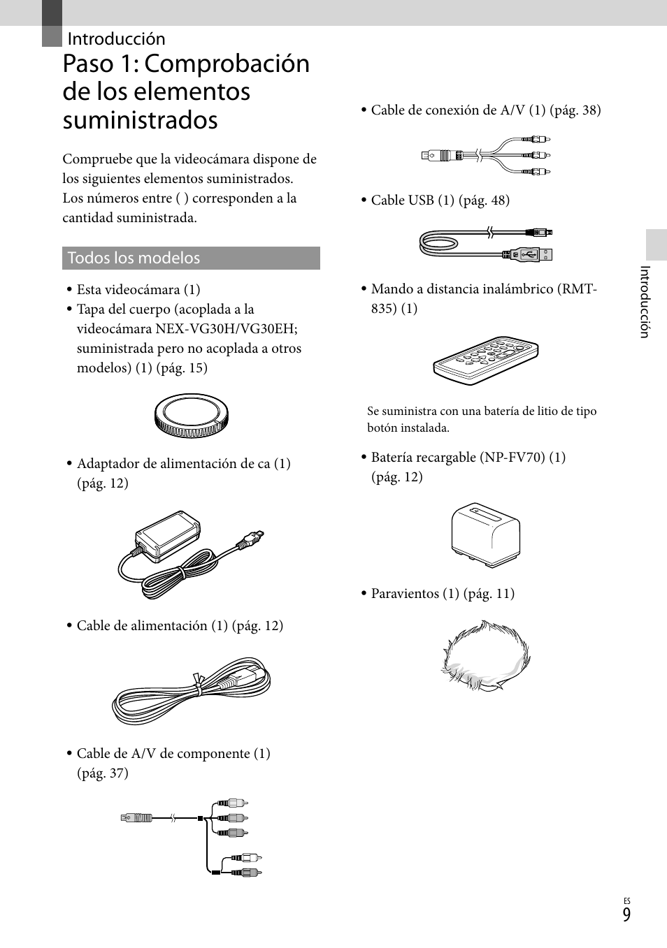 Introducción | Sony NEX-VG30H User Manual | Page 87 / 155