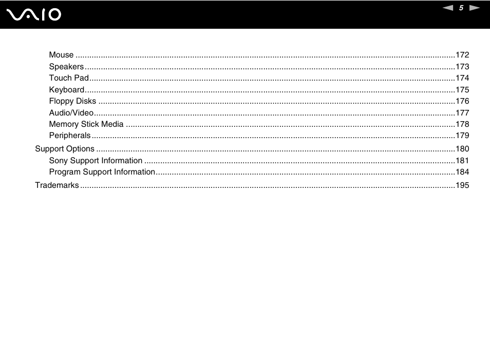 Sony VGN-CR510E User Manual | Page 5 / 197