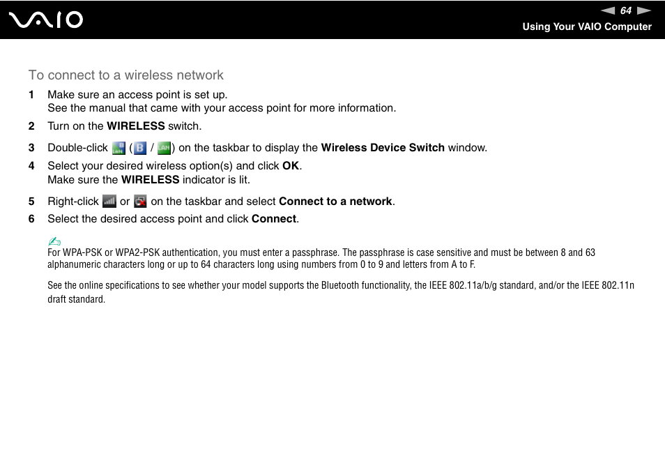 Sony VGN-CR510E User Manual | Page 64 / 197