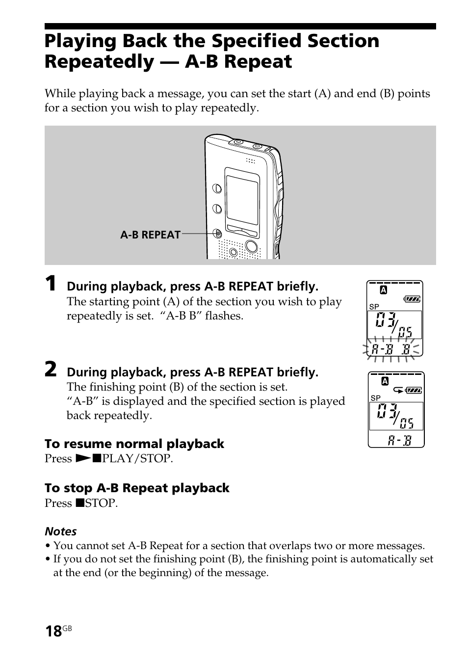 Sony ICD-B25 User Manual | Page 18 / 48