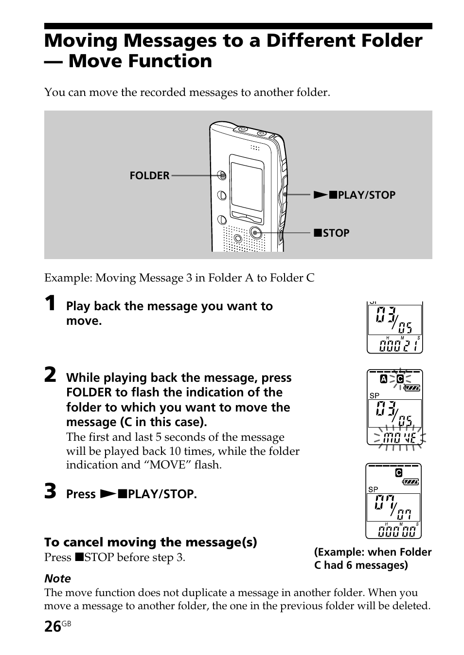 Sony ICD-B25 User Manual | Page 26 / 48