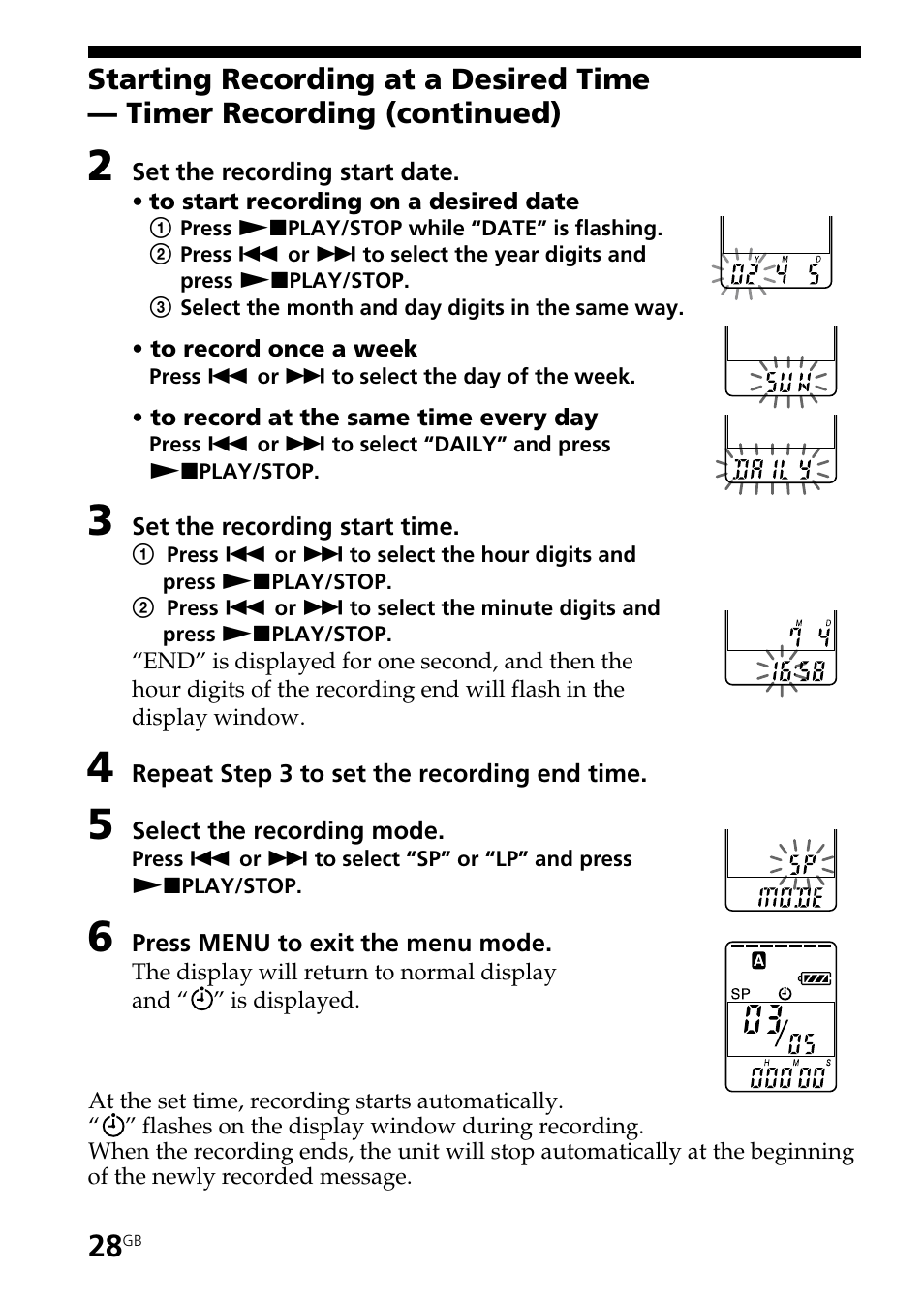 Sony ICD-B25 User Manual | Page 28 / 48