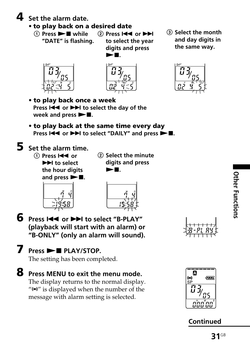 Sony ICD-B25 User Manual | Page 31 / 48